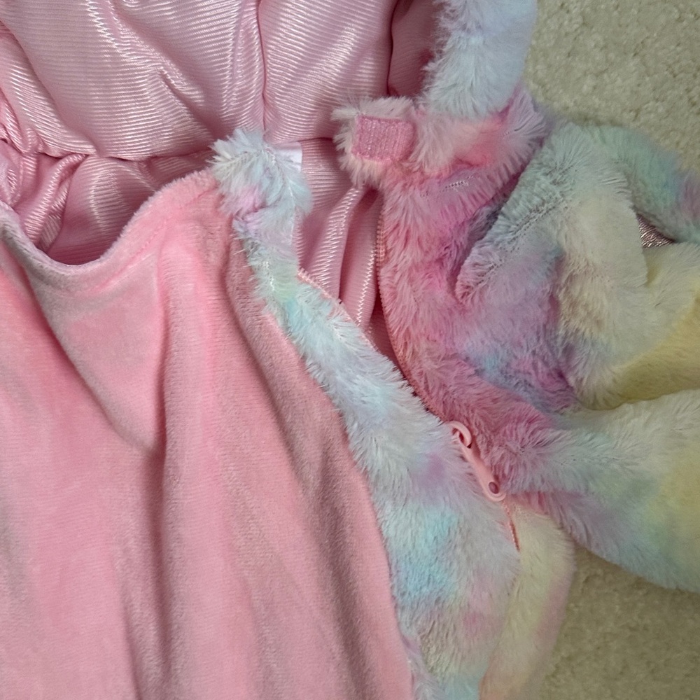 Target Kids Unicorn Costume - Pastel Rainbow (Pink Hood) - Picture 4 of 8